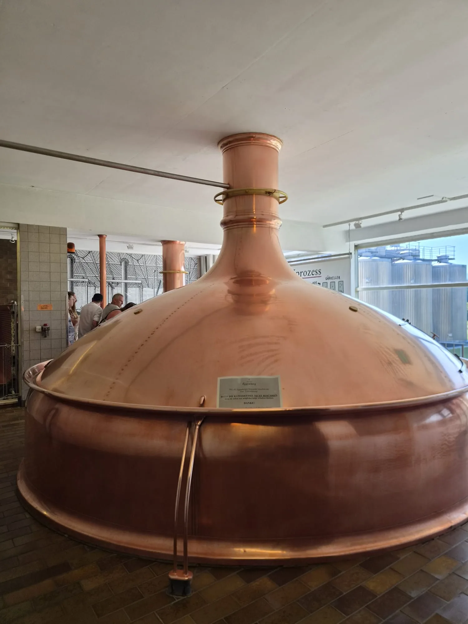 Kupferner Braukessel in der Brauerei Schloss Eggenberg